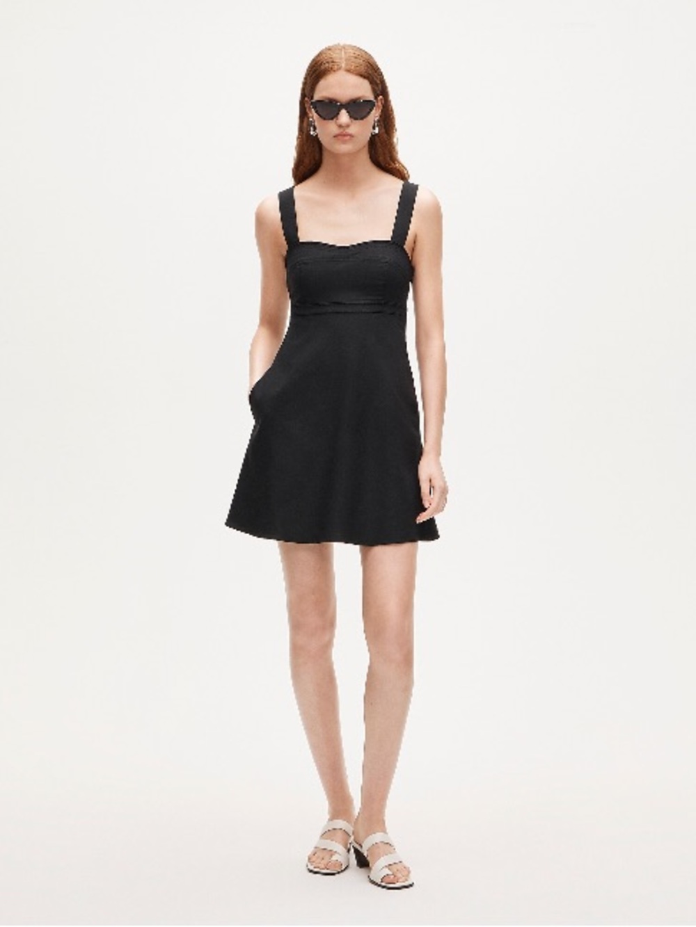 J.Crew Tall empire-waist mini dress in Gramercy linen blend CV561